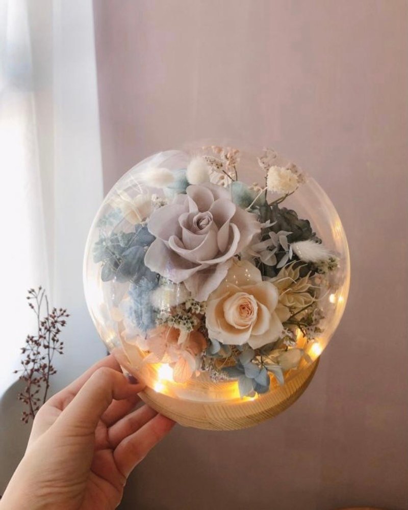 永生水晶球 玫瑰 康乃馨 母亲节 情人节 企业合作 - 干燥花/捧花 - 植物．花 