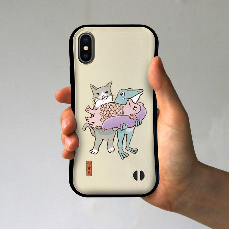 Grip iPhone case Amabie beige - 手机壳/手机套 - 塑料 卡其色