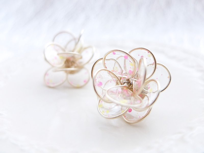 Little Witch | 结晶小松果 - 耳环/耳夹 - 其他材质 透明