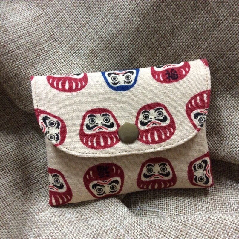 零钱包 卡片包 悠游卡套 米色 福神 - 零钱包 - 棉．麻 