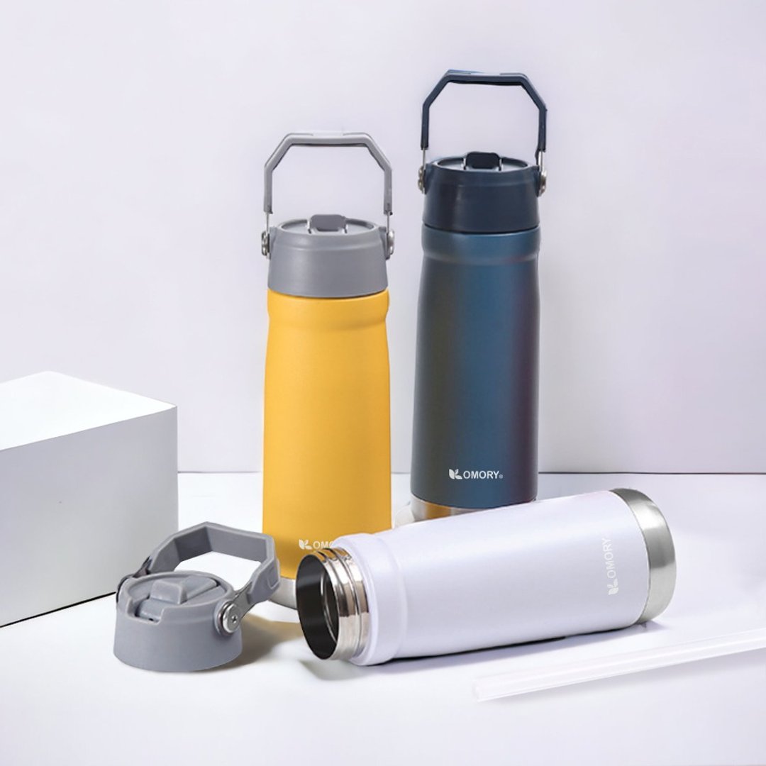 【OMORY】舒活不锈钢真空手提吸管瓶650ml - 水瓶/水壶 - 其他材质 