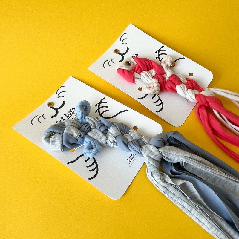 鲔鱼造型逗猫棒 - 玩具 - 聚酯纤维 灰色