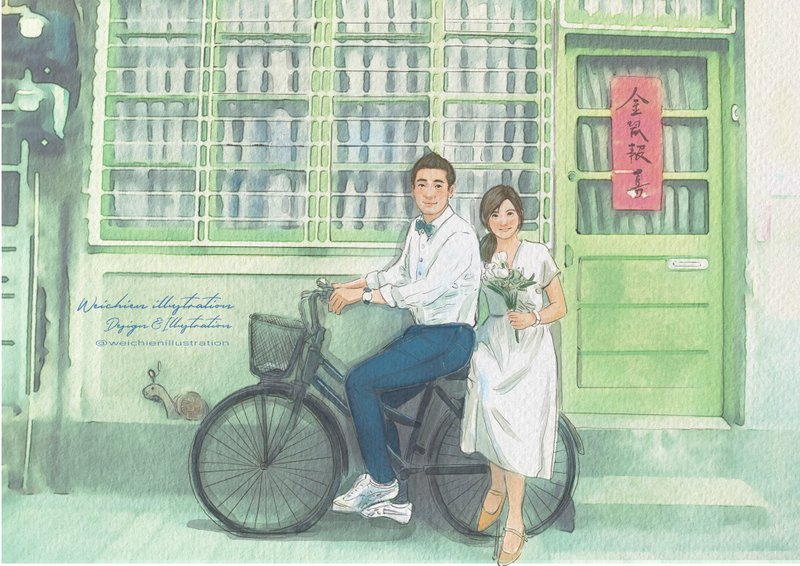 似颜绘喜帖与婚礼设计 下单前请先联系设计师 - 订制画像 - 其他材质 