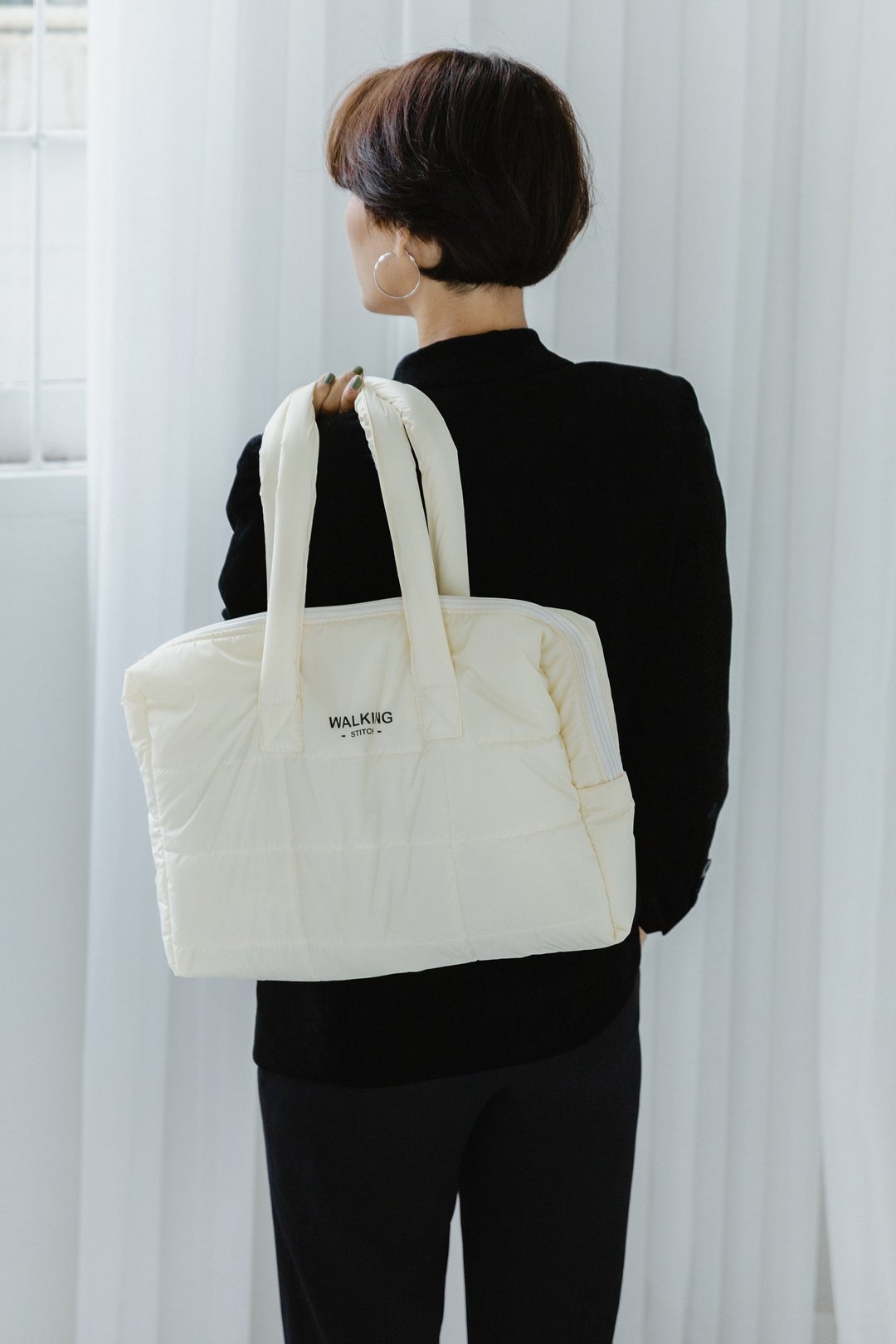 Bill Puffy Bag：奶茶色 (深奶茶色) - 公文包/医生包 - 其他材质 白色