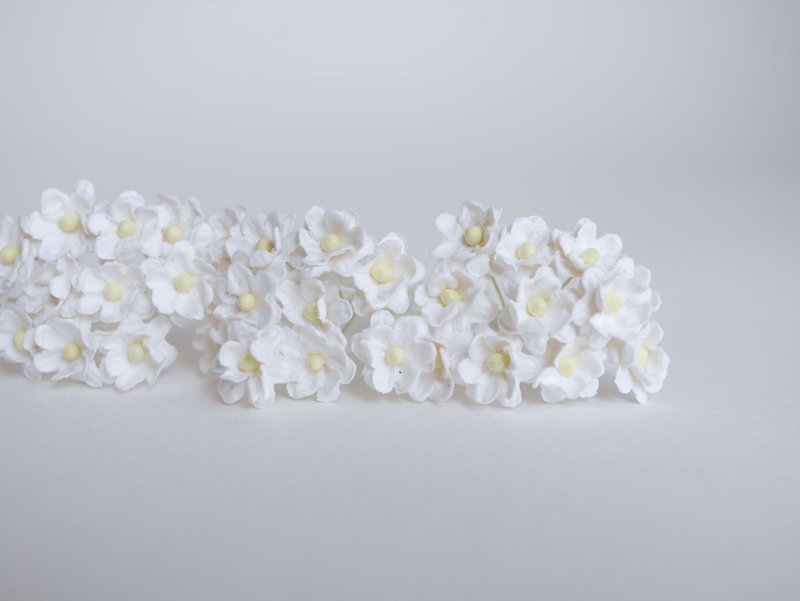 纸花，50 朵樱花纸，1.5厘米，白色 - 其他 - 纸 粉红色