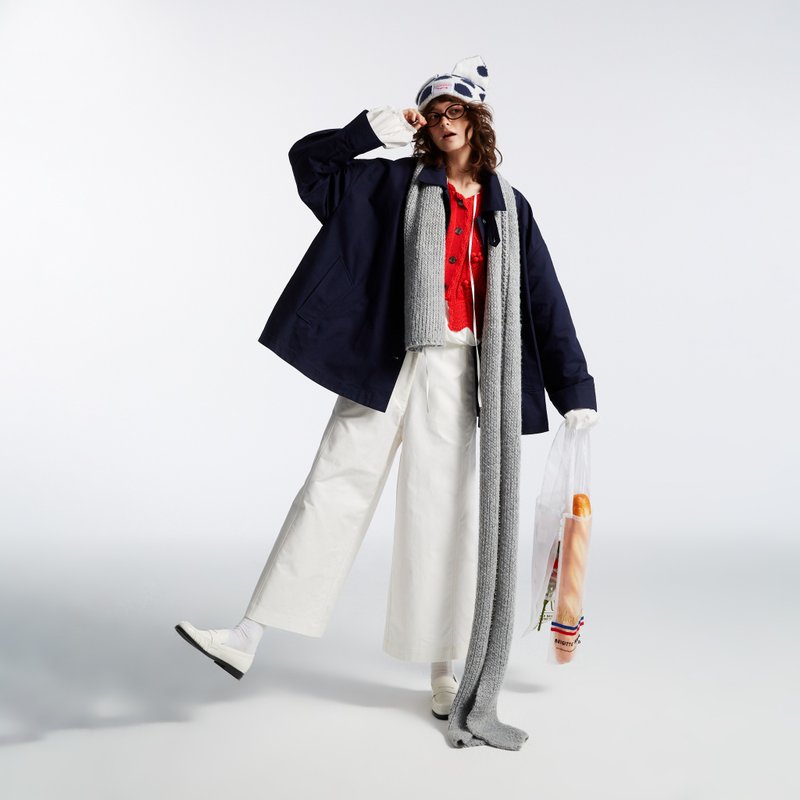 10 MOOn 高密度双层棉织钟形外套 - 女装休闲/机能外套 - 棉．麻 蓝色