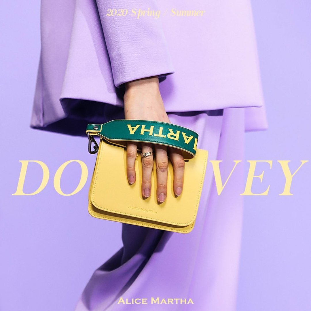 Alice Martha DOVEY斜肩包 - 黄 - 侧背包/斜挎包 - 人造皮革 黄色