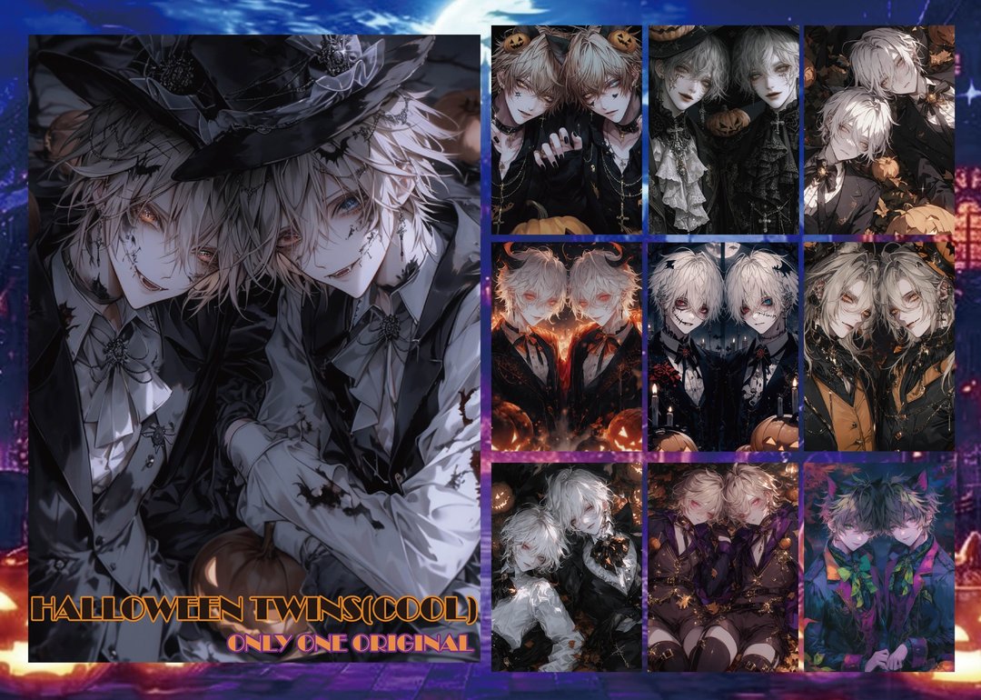 COOL HALLOWEEN TWINS 双面设计纸 A6 - 笔记本/手帐 - 纸 