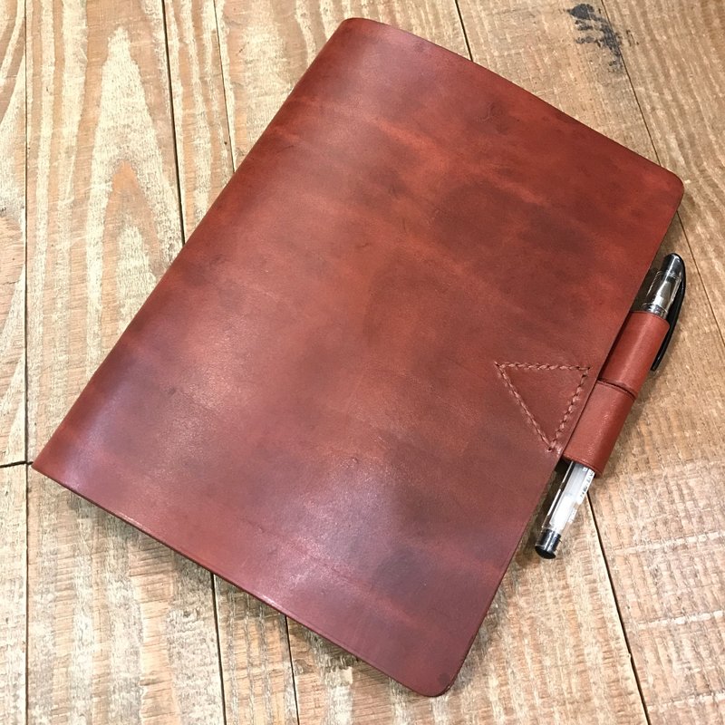 纯手工制作手工染色皮革Ａ5 20孔活页笔记本(免费印字，绣字） - 笔记本/手帐 - 真皮 多色