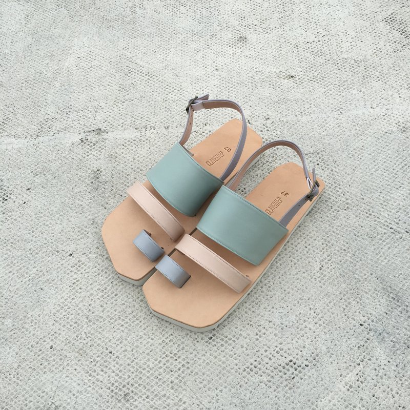 CLAVESTEP XIII Sandals - 真皮男性凉鞋-十三凉鞋-夏日微风 - 男女凉鞋 - 真皮 粉红色