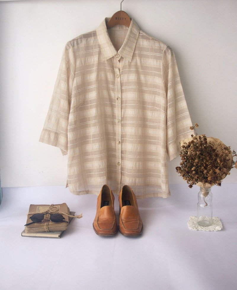 4.5studio-瑞典制焦糖色真皮经典帆船型木根复古粗跟鞋 - 其他女款皮鞋 - 真皮 橘色