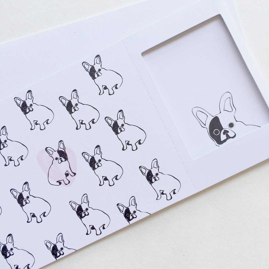 Pin Cards - Coloring / 小法斗 - 彩绘 相框卡‘ 2张以上包邮喔！（含）’ - 卡片/明信片 - 纸 白色