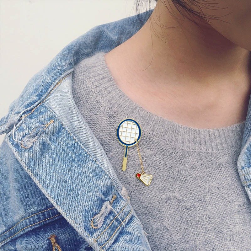 U-PICK原品生活 运动系列-胸针 原创领针女士胸针乒乓球羽毛球 - 胸针 - 其他金属 