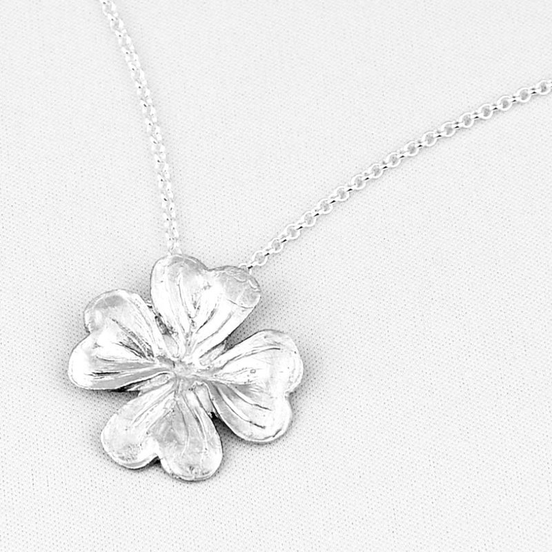 [我是设计] 999纯银 幸运草项链 坠饰 (N18303) - 项链 - 其他金属 银色