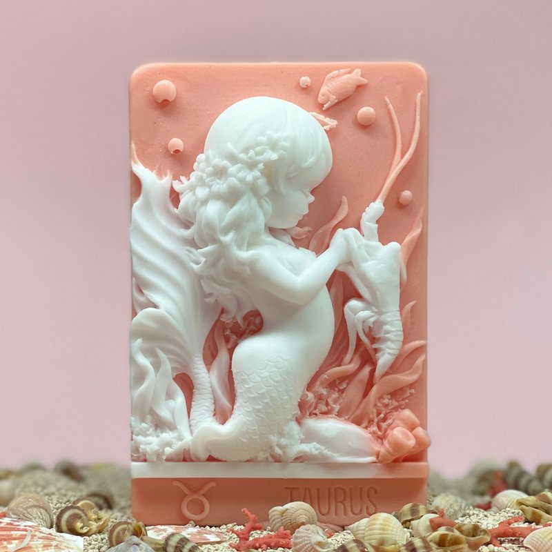美人鱼/香氛皂 12星座/金牛座 手工皂 可定制颜色/香氛 - 肥皂/手工皂 - 其他材质 白色