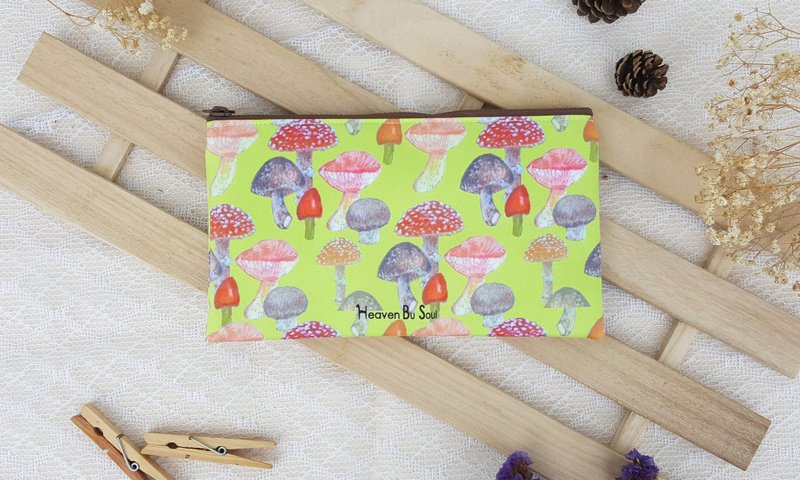 青草绿香菇森林 收纳袋 笔袋 杂物包 - 铅笔盒/笔袋 - 聚酯纤维 绿色