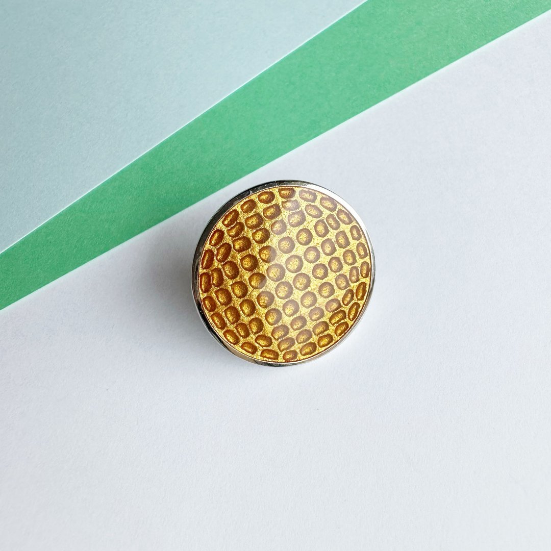 Cloisonne ware golf marker [Ocher] - 其他 - 其他材质 黄色