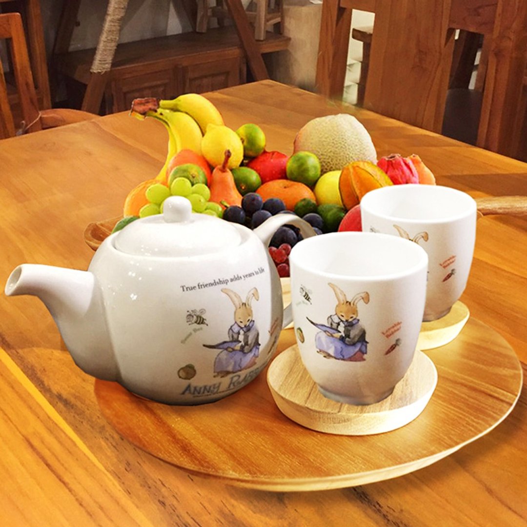 【吉迪市100%原木家具】LT-092A+B 原木和风杯盘垫 一大四小 - 杯垫 - 木头 咖啡色