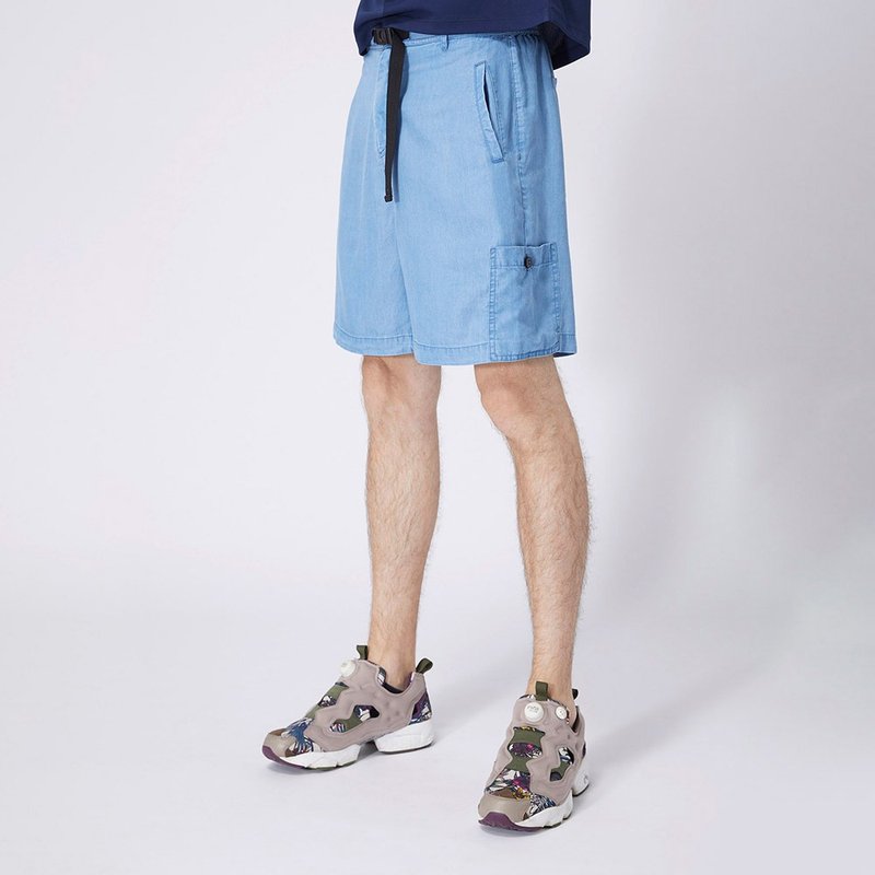 【中性款】牛仔短裤 / 牛仔蓝 - 男士短裤 - 其他材质 蓝色