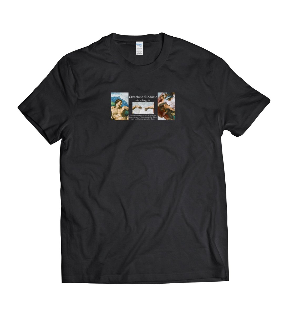 创造亚当-T-shirt 白/黑/灰/藏青 - 男装上衣/T 恤 - 棉．麻 多色