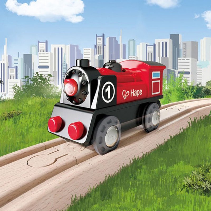 【礼物】德国Hape 电动复古小火车(电动小火车) - 玩具/玩偶 - 塑料 多色