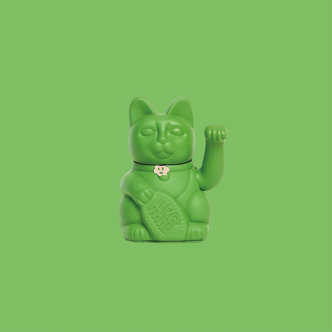 【Diminuto Cielo 招财猫】 Tiny Sky 幸运招财猫 - 浩克绿 15CM - 玩偶/公仔 - 其他材质 绿色