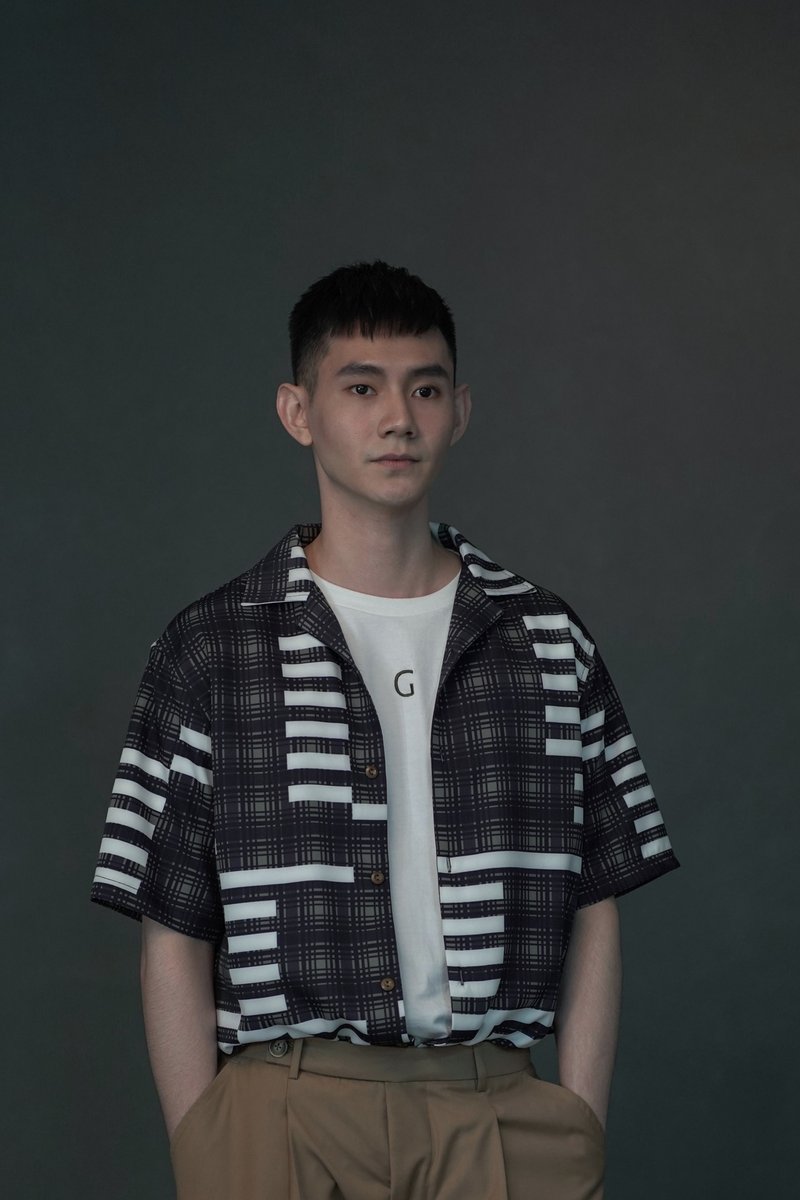 All Over Print Top - 男装衬衫 - 聚酯纤维 