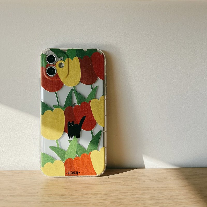 联名 阿Hsueh 郁香黑猫 防摔手机壳 HHAA04 - 手机壳/手机套 - 硅胶 多色