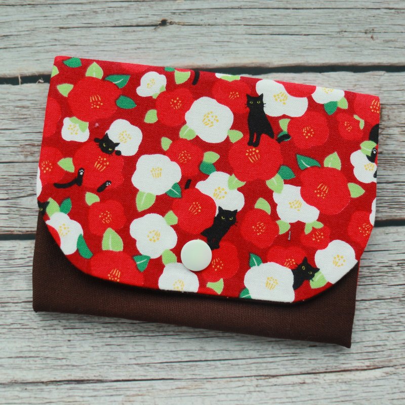 桩花猫咪 护照包 信用卡包 及  护照拉链包 - 护照夹/护照套 - 棉．麻 