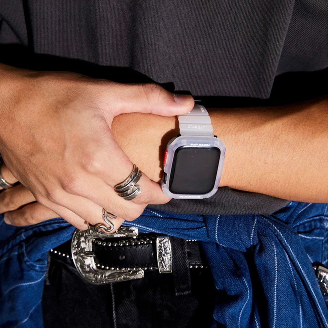 Apple Watch 44/45/46/49mm Shokku 街头款硅胶表带-雾白 - 表带 - 塑料 白色