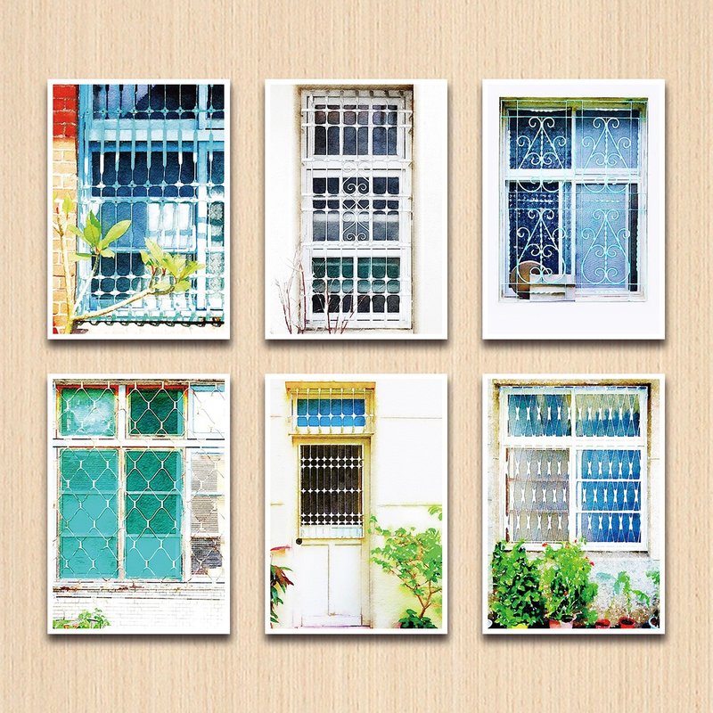 老屋颜 – 几何图形I铁窗花明信片套组 - 卡片/明信片 - 纸 