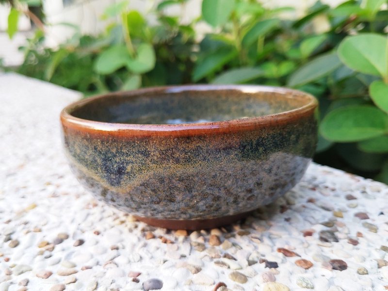 手作陶皿 | 小圆钵 酱料碟 - 浅碟/小碟子 - 陶 蓝色