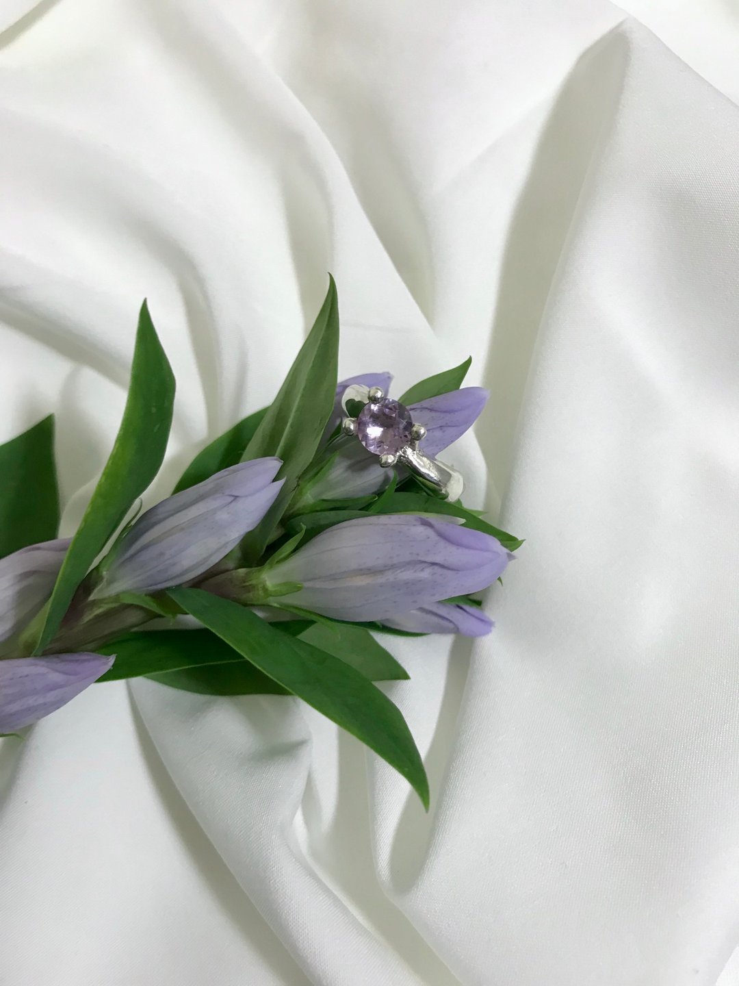 Amethyst 紫水晶 纯银戒指 - 戒指 - 纯银 银色
