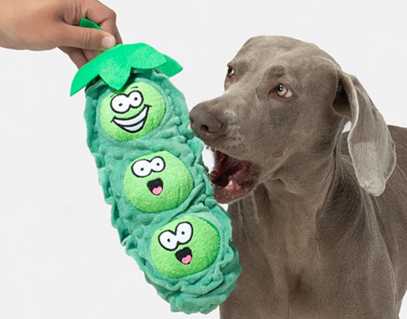 【藏食豌豆荚】中小型犬/益智发声宠物玩具 - 玩具 - 其他材质 绿色