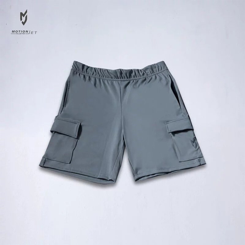 MJP003-MJ 男版机能运动短裤 (灰绿)  S-2XL - 男装运动裤 - 其他材质 