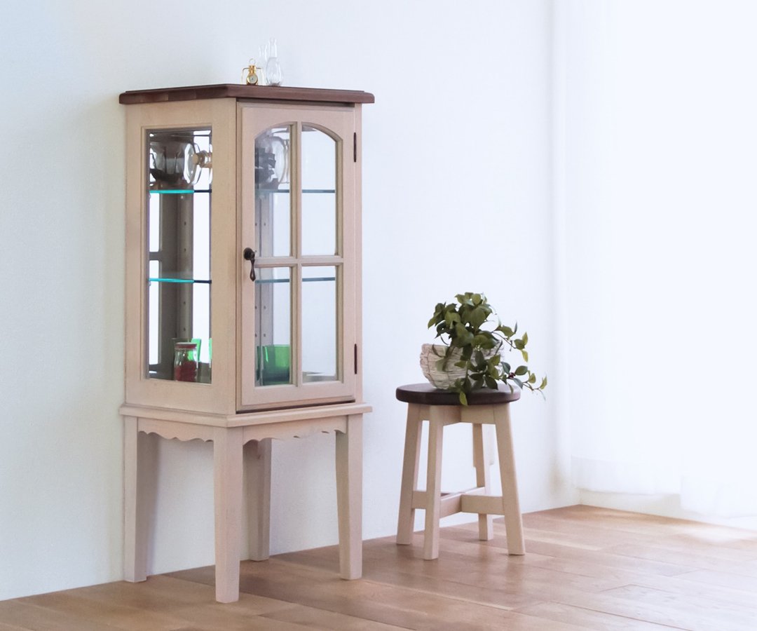 旭川家具 Create Furniture ASPERGE 玻璃柜40 - 置物架/篮子 - 木头 