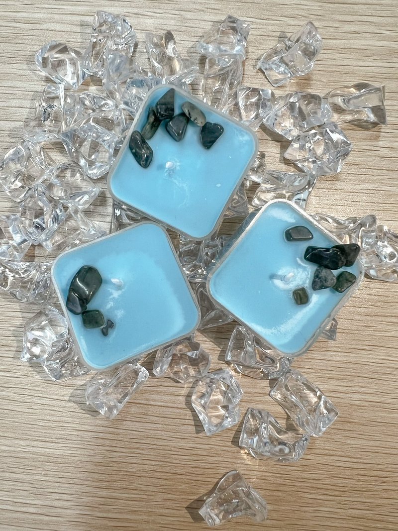 水晶茶蜡(拉长石) - 蜡烛/烛台 - 蜡 蓝色