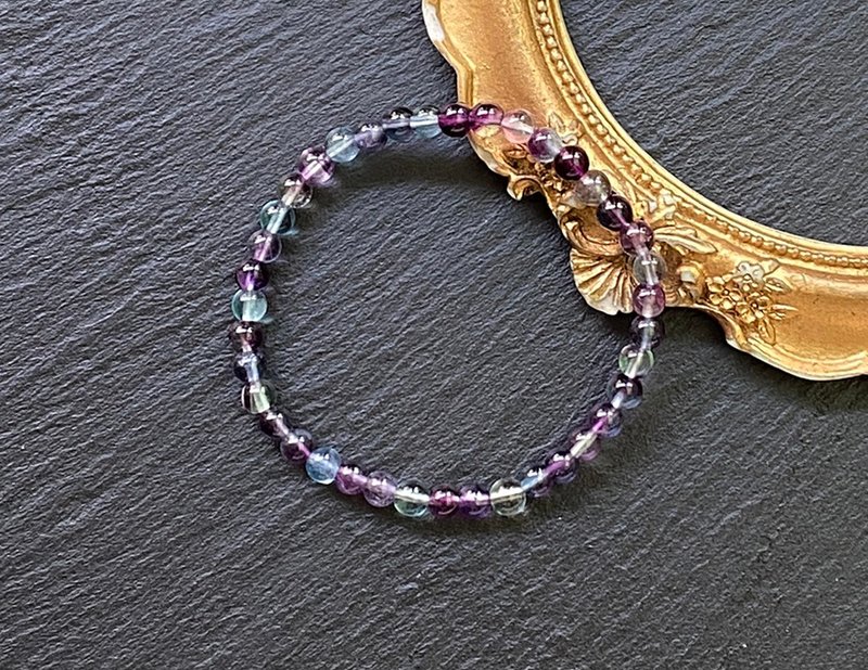 冰透多彩萤石 增智慧 屏除杂乱思绪 提升有效学习和工作效率 - 手链/手环 - 水晶 多色