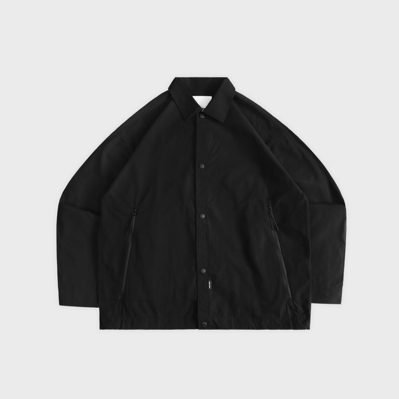 DYCTEAM - ORGANIC COTTON 防泼水机能_宽松衬衫抽绳外套 - 男装外套 - 其他材质 黑色