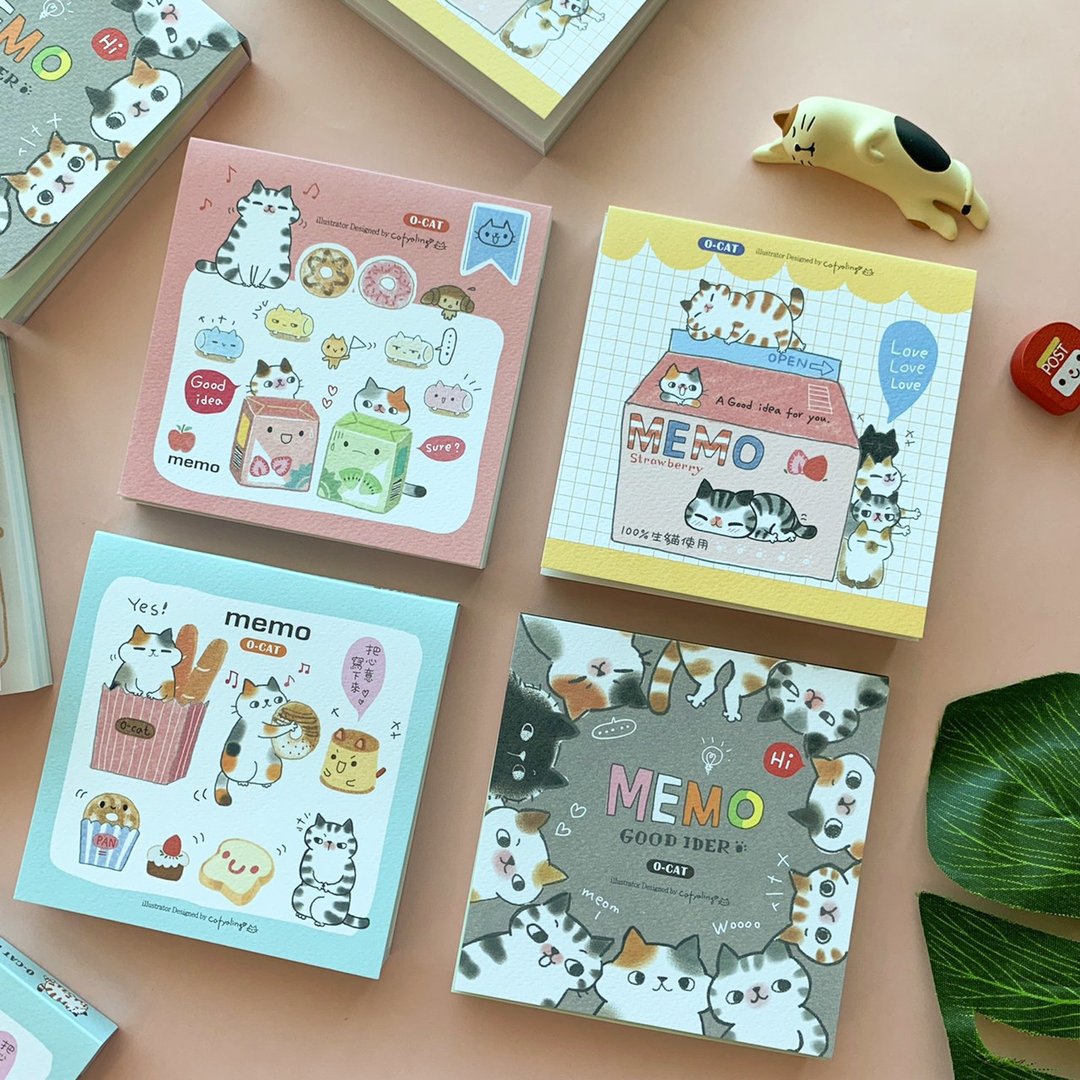 O-Cat - 猫咪10X10 MEMO。JM-79 - 便条纸/标签贴 - 纸 