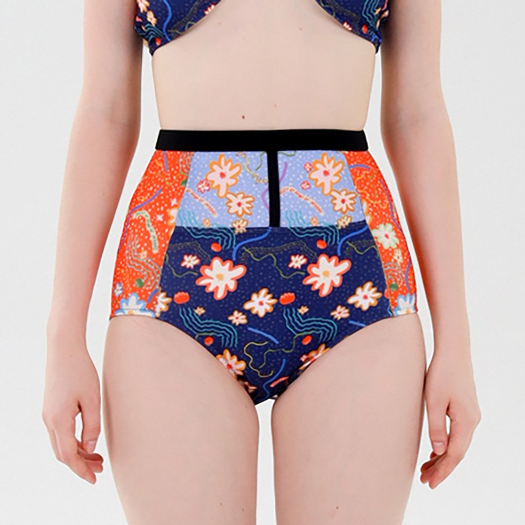 Essential high-waist bottom –花卉印花/泳装(单独出售)084FLOW - 女装泳衣/比基尼 - 聚酯纤维 多色