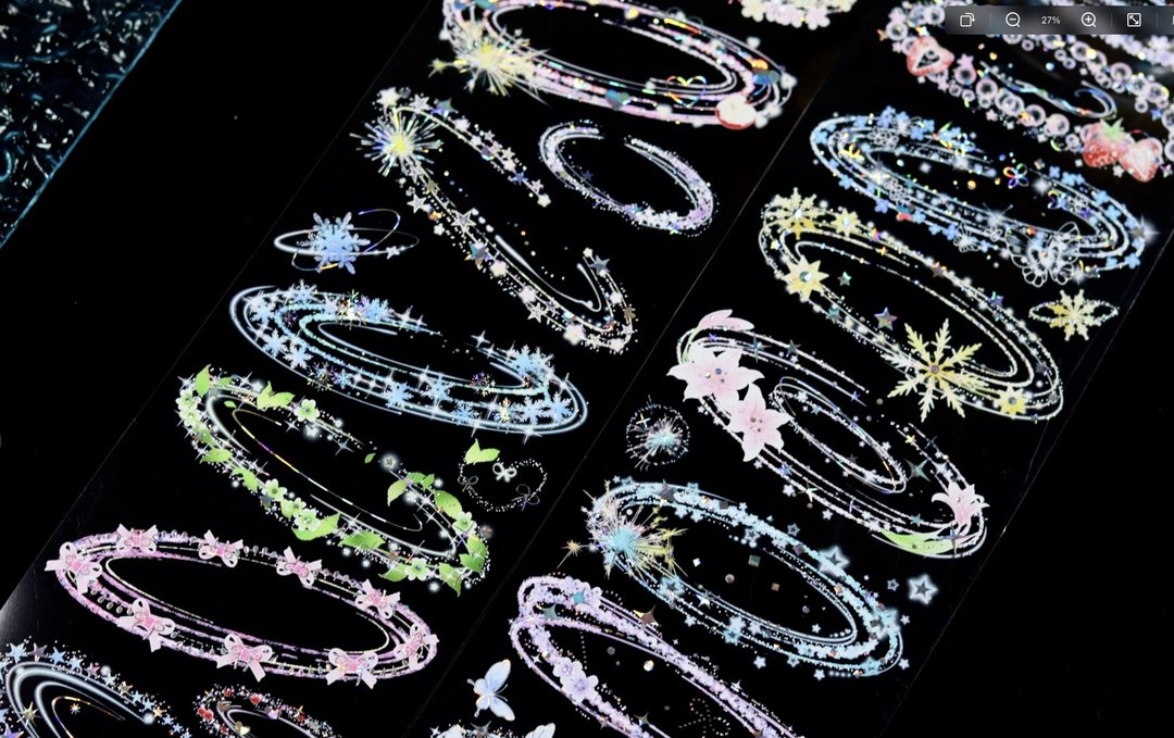 浮漪幻梦 PET 纸胶带 贝壳银 10米卷 - 纸胶带 - 其他材质 多色