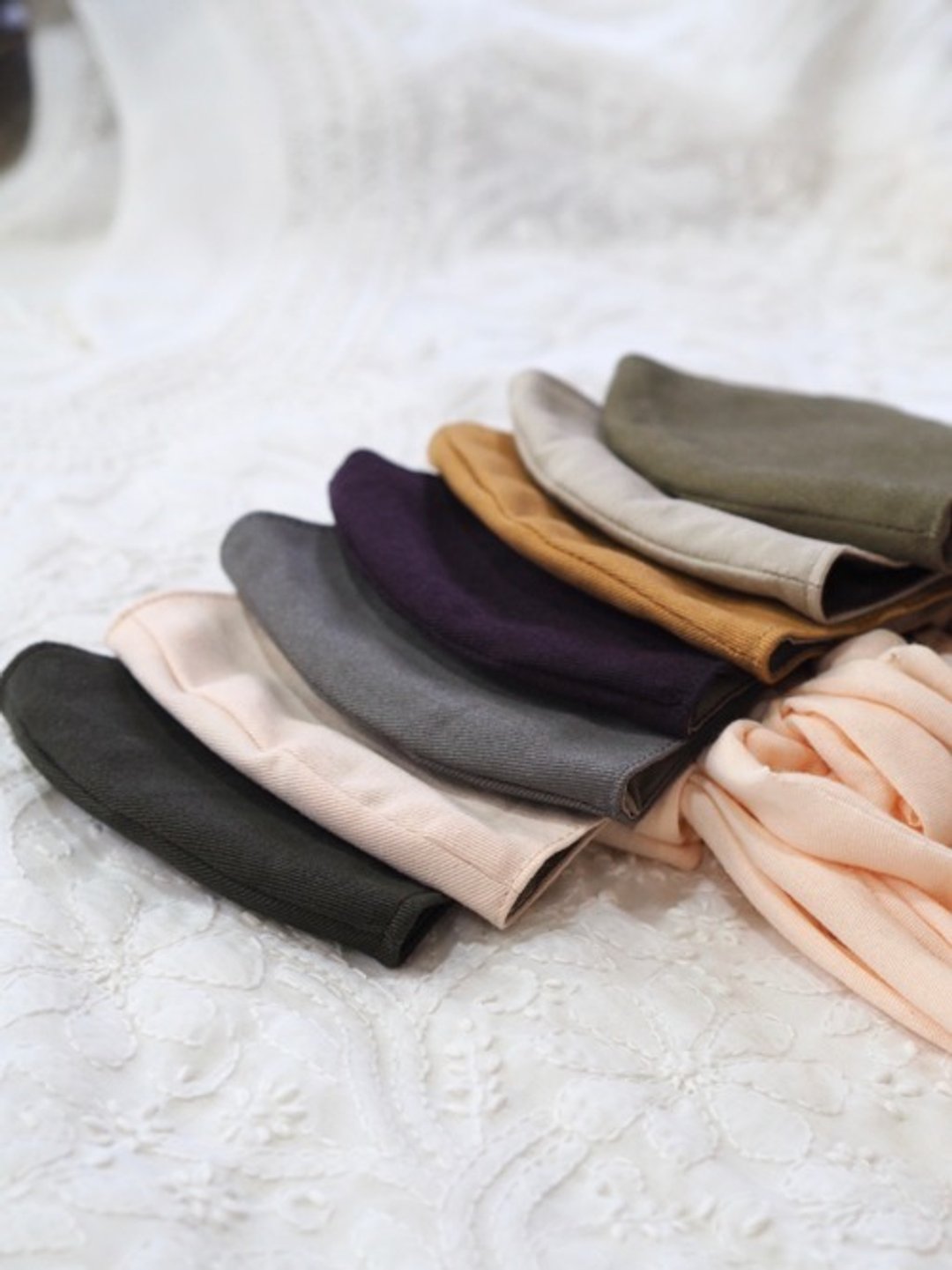 《7 colors》 For autumn / winter / Long ribbon mask - 口罩 - 棉．麻 