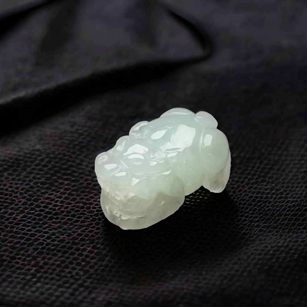 冰绿翡翠貔貅 | 天然缅甸玉翡翠A货 | 送礼 - 其他 - 玉石 绿色