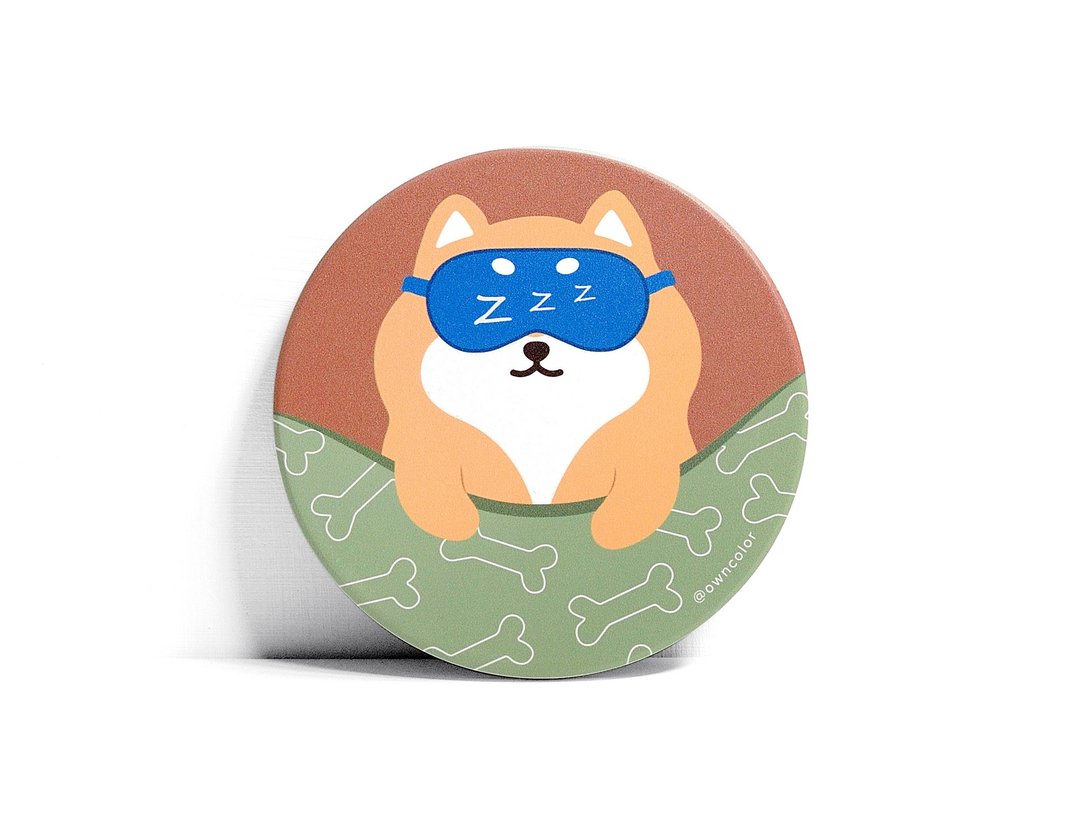 二代吸水杯垫(陶瓷款)  睡个好觉-柴犬 - 杯垫 - 其他材质 多色