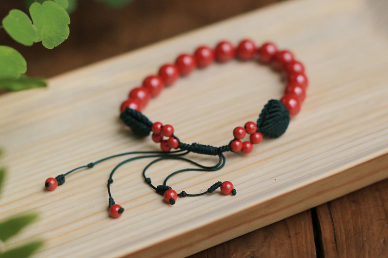 春秋原创编绳 帝王砂手链 | 喜乐安康 岑静无妄 | 新年好礼 开运 - 手链/手环 - 半宝石 