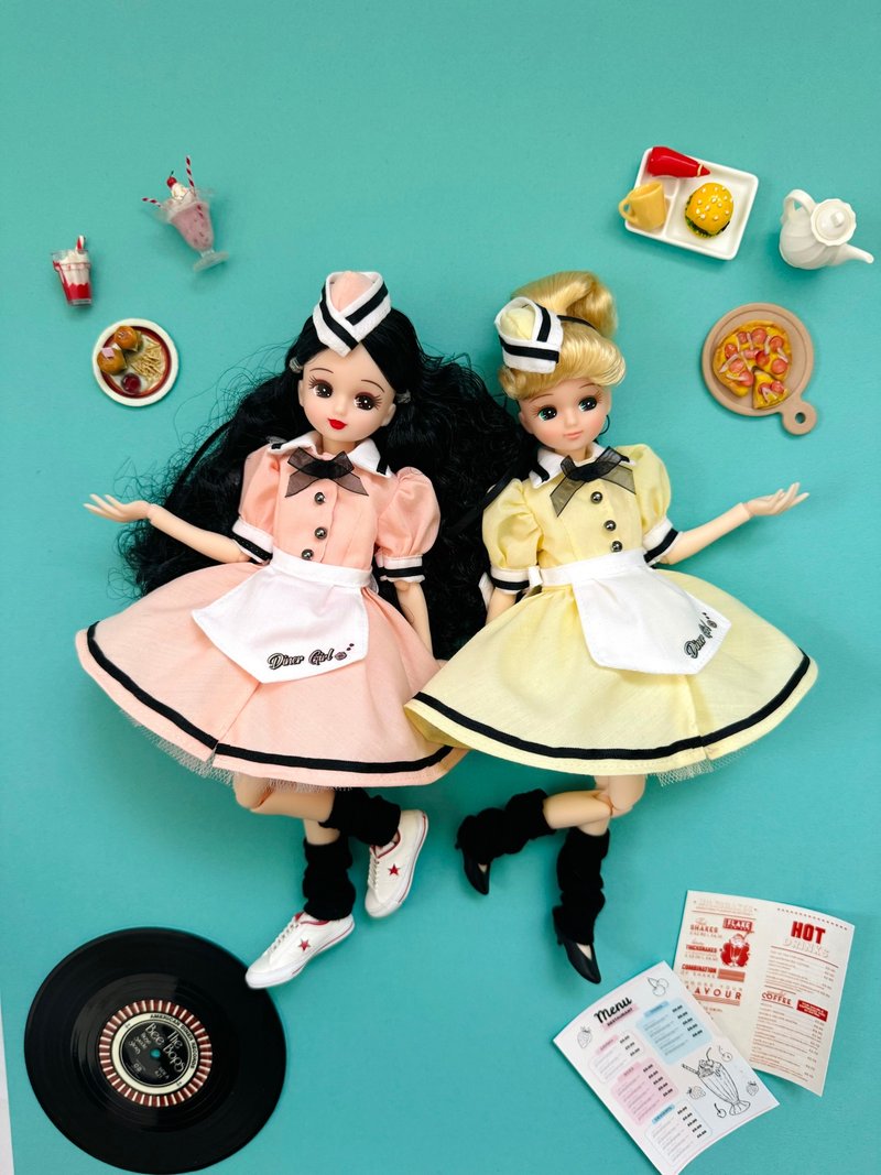晚餐套装 Licca-chan Blythe - 玩偶/公仔 - 棉．麻 粉红色