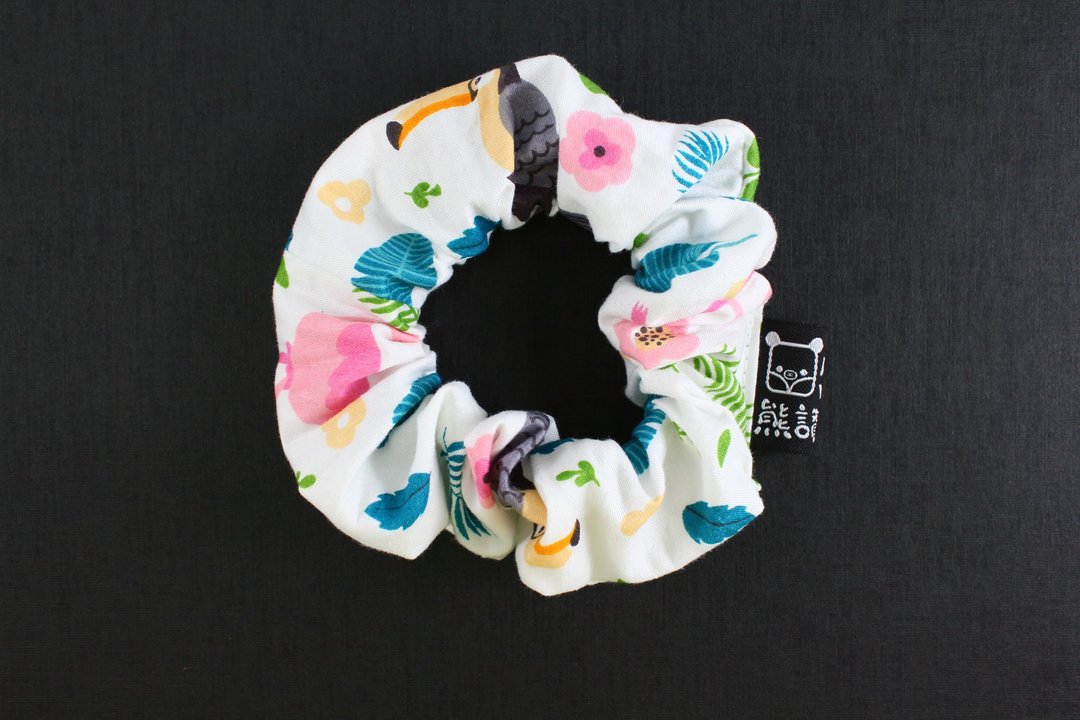 雨林发束甜甜圈大肠圈发饰发圈hair accessories礼物 - 发饰 - 棉 白色