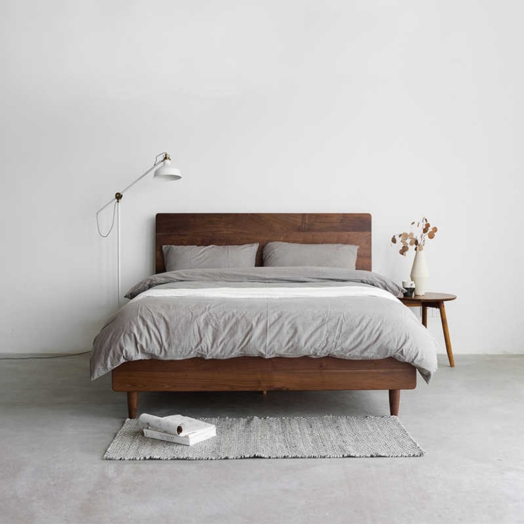 熹山工房-设计家居-150x200原木床 - 其他家具 - 木头 黑色