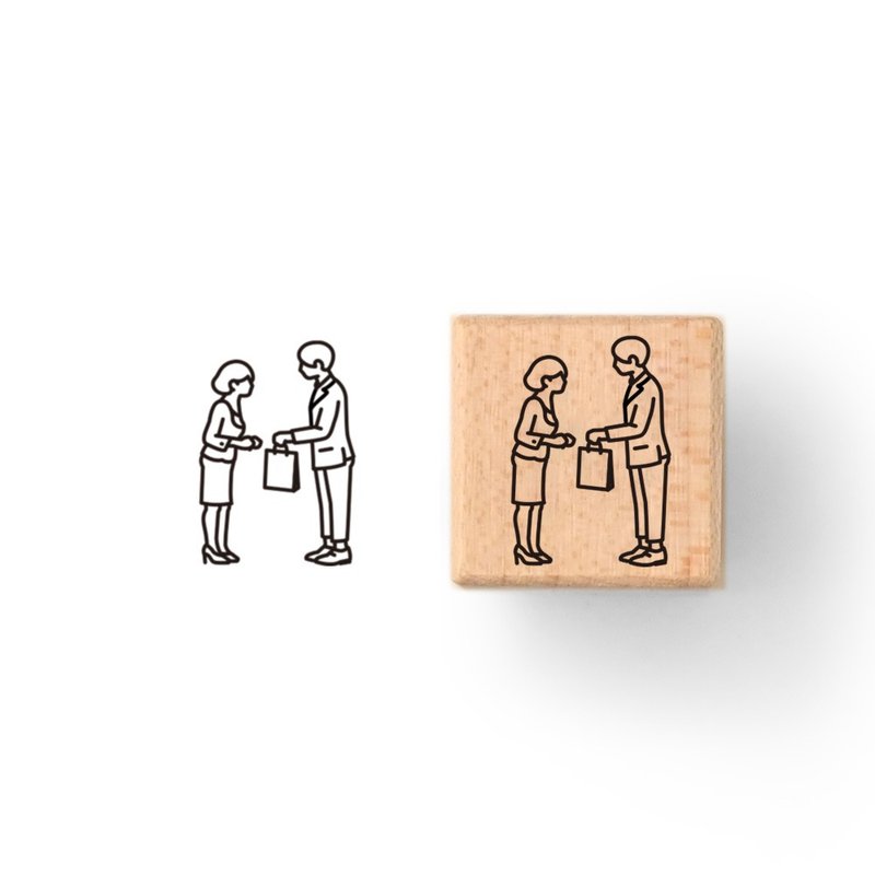 本日印章 - 拜访 - 印章/印台 - 木头 卡其色